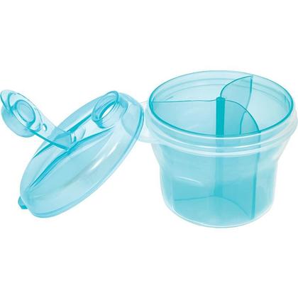 Imagem de Pote para Leite em Pó com Divisória Azul