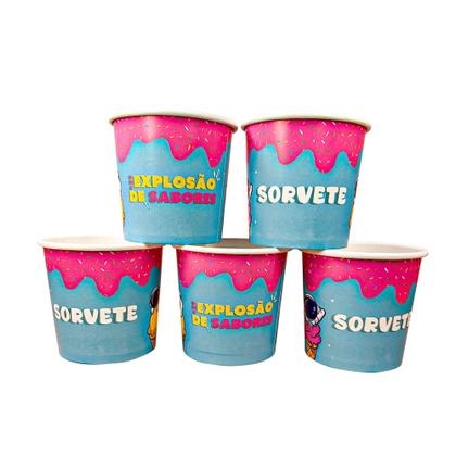 Imagem de Pote Personalizado P/ Sorveteria Descartável 210ml- 100 Und