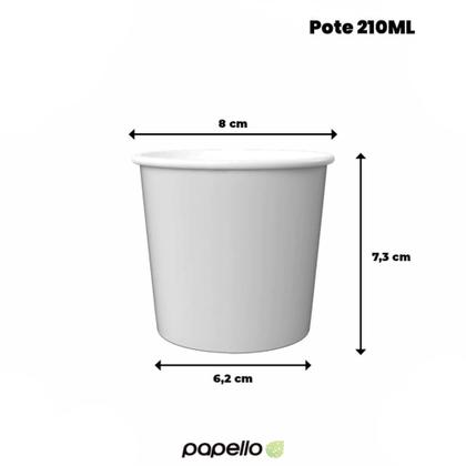 Imagem de Pote Personalizado P/ Sorveteria Descartável 210ml- 100 Und