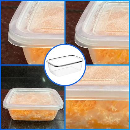 Imagem de Pote Plástico Retangular Com Tampa, Jogo Pote BPA Free. Conjunto Potinhos Fitness