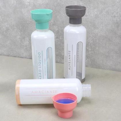 Imagem de Pote Porta Amaciante C/ Dosador Tampa Lavanderia 970 ml - Plasútil