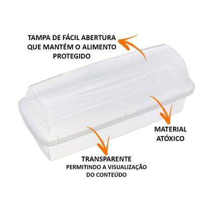 Imagem de Pote Porta Pão Plastico Sanremo Guarda Pão Bpa Free - 2 Unid