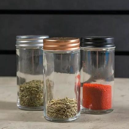 Imagem de Pote Porta Tempero Saleiro de Vidro com Tampa 80ml Lyor