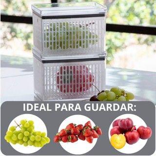 Imagem de Pote Porta Tudo Fresh Hermetico 1800ml Lumini De Acrilico Para Frutas Organizador de Geladeira