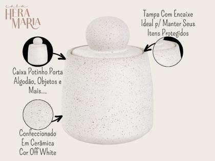 Imagem de Pote Potiche Decorativo Porta Objetos Em Cerâmica Grande