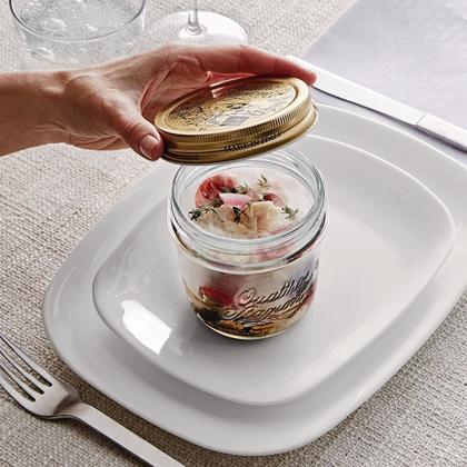 Imagem de Pote Qstagioni Bormioli Rocco 11x9x9cm Vidro Transparente 320ml para Cozinha Mantimentos e Alimentos