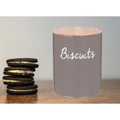 Imagem de Pote Redondo Para Biscoitos Canister Warm Gray - Haus Concept 13,9 x 17,5 cm