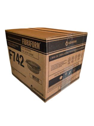 Imagem de Pote Redondo Transparente 250ml Tampa com Lacre F742 Fibraform com 100 unidades