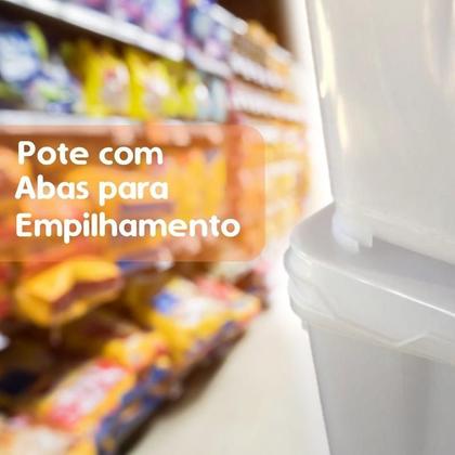 Imagem de Pote Retangular 10L Atóxico Sem Bisfenol - 4 Pçs