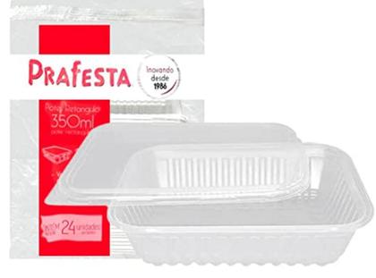 Imagem de Pote retangular 350 ml freezer e microondas com 144 unidades