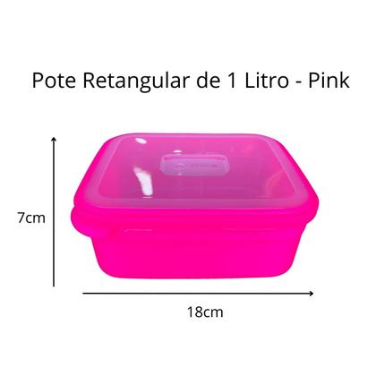 Imagem de Pote Retangular de 1 Litro - Pink