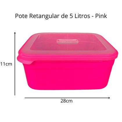 Imagem de Pote Retangular de 5 Litros - Pink