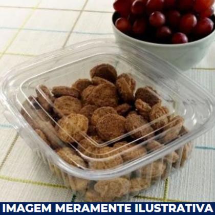 Imagem de Pote Retangular Galvanotek G-94 1000ml C/Tampa Articulada 200 Un Emb. Descartável P/ Marmita, Salada