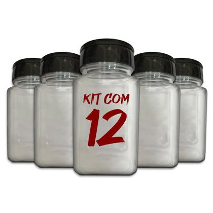 Imagem de Pote Tempero Kit 12 Potes+24 Etiquetas Adesivas Porta Condimento Q170