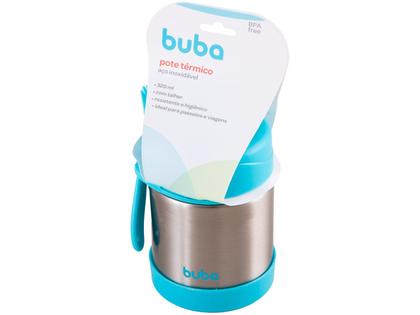 Imagem de Pote Térmico com Talher Inox Azul 320ml Buba