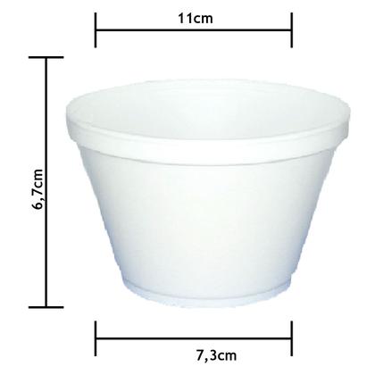 Imagem de Pote Térmico de Isopor 300ML Descartável C/500 Caldo Sorvete