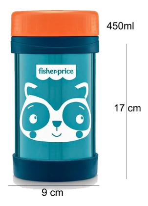 Imagem de Pote Térmico Infantil Aço Inox 450ml Azul Fisher Price