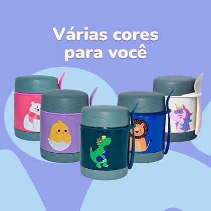 Imagem de Pote Térmico Infantil Bebê Inox Com Colher PapinhaFruta