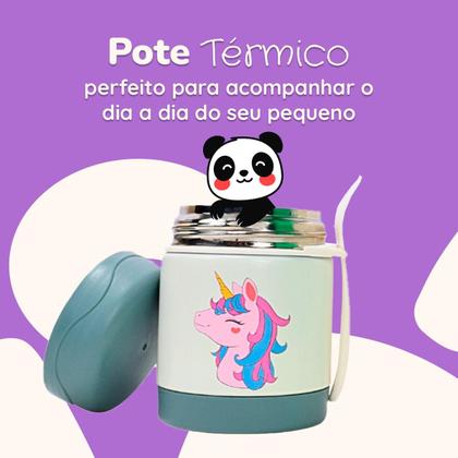 Imagem de Pote Térmico Infantil Bebê Inox Com Colher PapinhaFruta