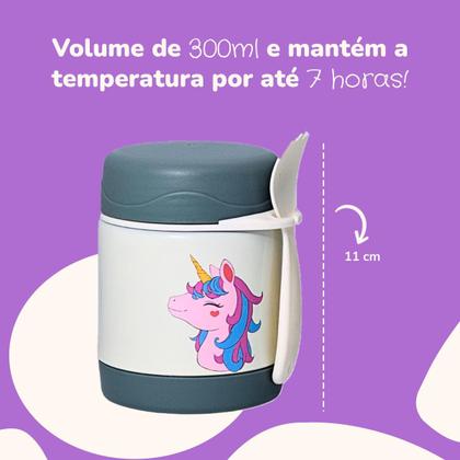Imagem de Pote Térmico Infantil Bebê Inox Com Colher PapinhaFruta