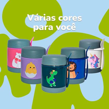Imagem de Pote Térmico Infantil Bebê Inox Com Colher PapinhaFruta