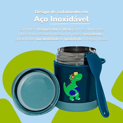 Imagem de Pote Térmico Infantil Bebê Inox Com Colher PapinhaFruta