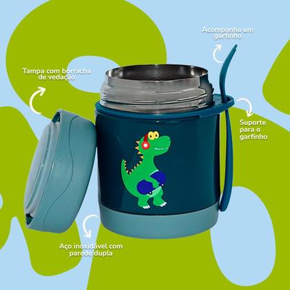 Imagem de Pote Térmico Infantil Bebê Inox Com Colher PapinhaFruta