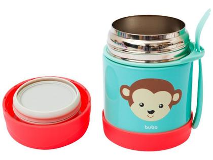 Imagem de Pote Térmico Infantil Buba Animal Fun Macaco 320ml com Colher