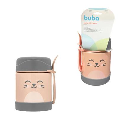 Imagem de Pote Térmico Infantil Buba Com Talher Gumy Bege 320ml