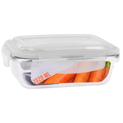 Imagem de Pote Vidro 1520ML Vai ao Forno Microondas c/Tampa 24 Unidade