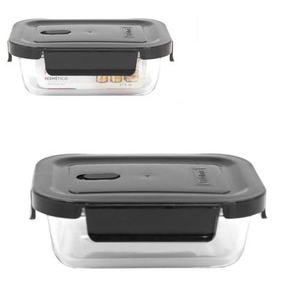 Imagem de Pote Vidro Borossilicato 375Ml Retangular Hermético