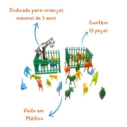 Imagem de Pote Zoo Gulliver 33 Peças - Balde Baldinho Zoológico Plástico Original