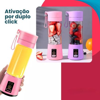 Imagem de Potente Liquidificador Individual Portátil Usb Mixer Recarregável Para Frutas E Whey Com Canudo Original