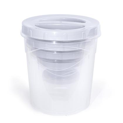 Imagem de Potes De Plástico Com Tampa Kit 5 Porta Mantimentos Plastico