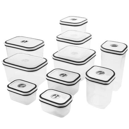 Imagem de Potes Herméticos Electrolux de Plástico Branco Retangular com 10 Unidades