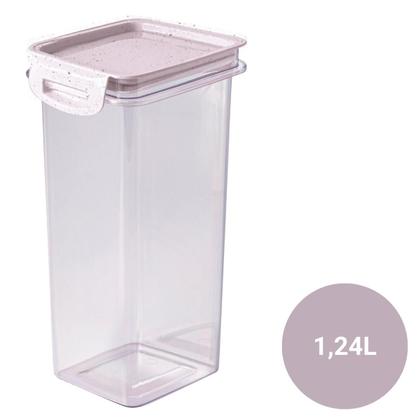 Imagem de Potes herméticos em acrílico para mantimentos empilháveis