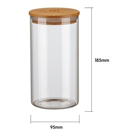Imagem de Potes Herméticos Porta-Mantimentos com Tampa de Bambu