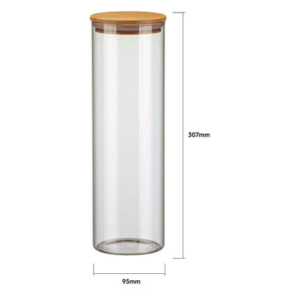 Imagem de Potes Herméticos Porta-Mantimentos com Tampa de Bambu