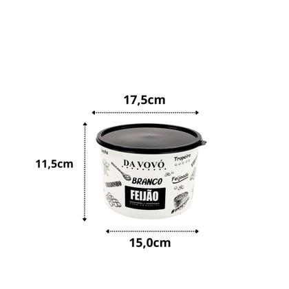 Imagem de Potes Mantimento Plástico Decoração Premium Enfeite Cozinha