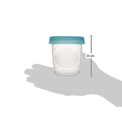Imagem de Potes Para Leite Materno 180ml 6 Unidades Com Medidas - Buba Baby