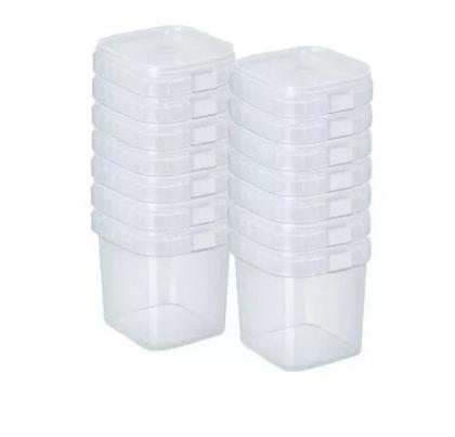 Imagem de Potes Quadrados 220ml Bolo No Pote Lacre 100un Transparente