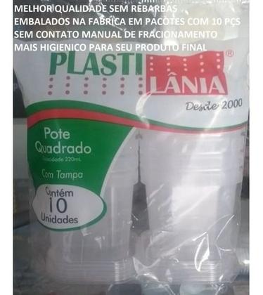 Imagem de Potes Quadrados 220ml Bolo No Pote Lacre 200 Potinhos C Nota