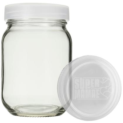 Imagem de Potes Vidro para Armazenar Leite Materno Vidro Liso 200ml 6UND