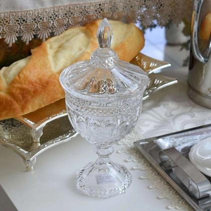 Imagem de Potiche Bomboniere c/ Pé de Cristal Brandon Lyor 24,511,5cm