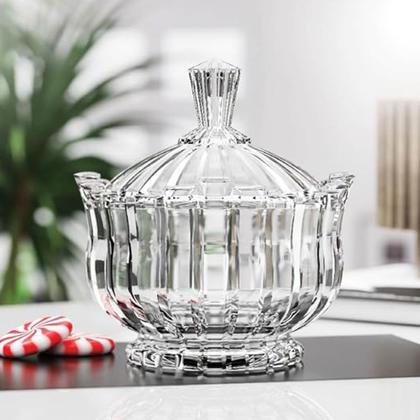 Imagem de Potiche Bomboniere de Vidro Milan 900ml P/ Decoração e Armazenamento