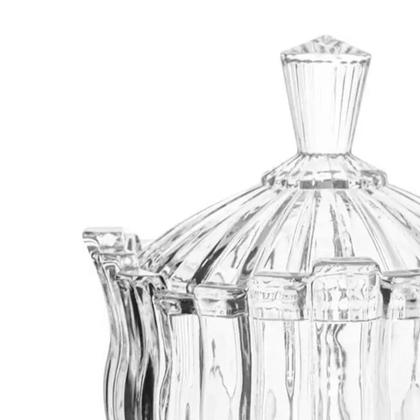 Imagem de Potiche Bomboniere de Vidro Milan 900ml P/ Decoração e Armazenamento