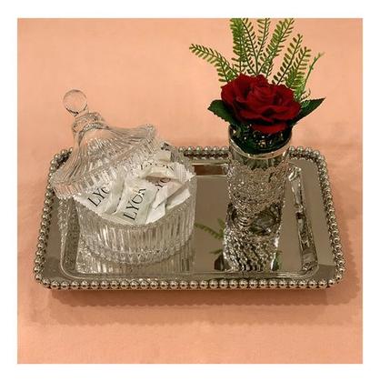 Imagem de Potiche De Cristal Com Tampa Carrossel 10,5x12,5cm 7007 Lyor Cor Transparente