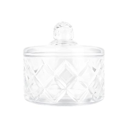 Imagem de Potiche de Vidro Amazonia 10,5cm com Tampa Decorativo