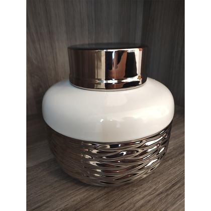 Imagem de Potiche decorativo com tampa exclusivo luxuoso para sala casa vaso potiche grande luxo elegante