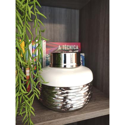 Imagem de Potiche decorativo com tampa exclusivo luxuoso para sala casa vaso potiche grande luxo elegante